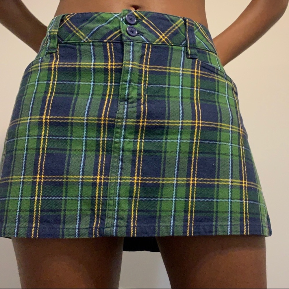 Abercrombie & Fitch Plaid Y2K Mini Skirt